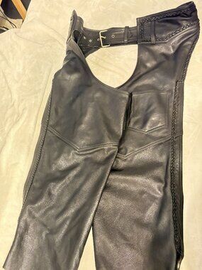 Hudson Leather Motorcycle Chaps Mens XL